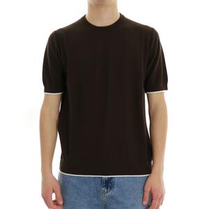 MAGLIA MEZZA MANICA MARRONE